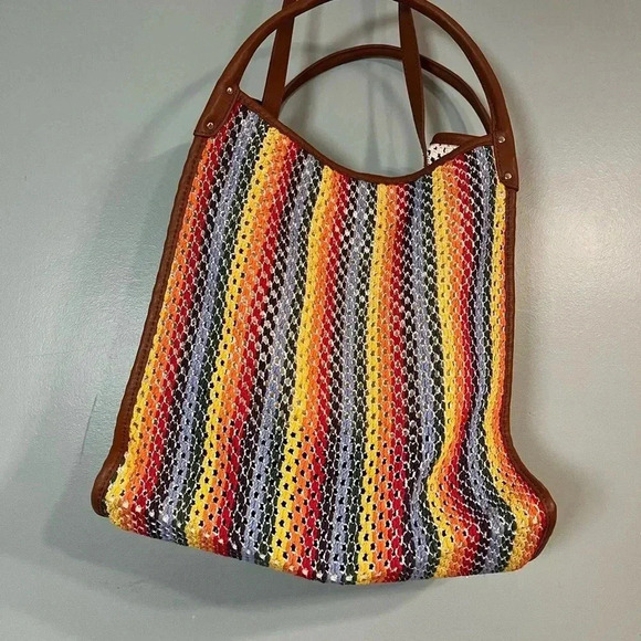 NWT Rag and Bone Summer Multi Passenger Tote with dust bag rainbow - Picture 5 of 14